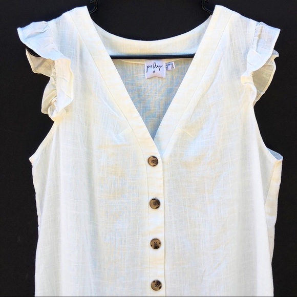 Princess Polly off white button up shift dress - Picture 4 of 10